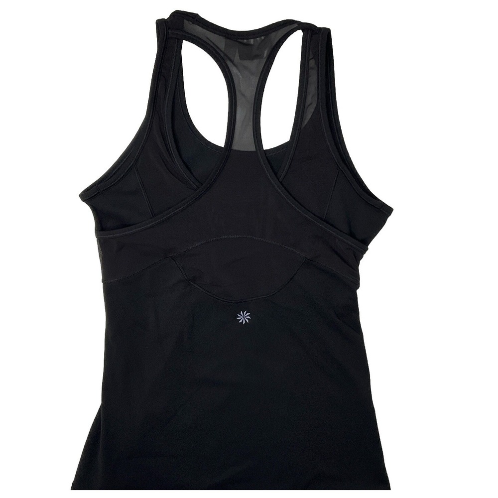 Athleta‎ Tank Top Shirt Mesh Yoga Inversion Women Sz XS Black Shirt Nylon 591371